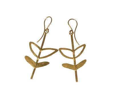 Leaves #34047 | Earrings by Miriam Sharlin